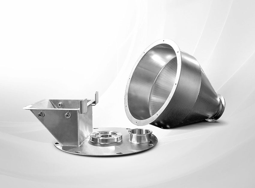 Dijelovi od nehrđajućeg čelika za prehrambenu industriju.